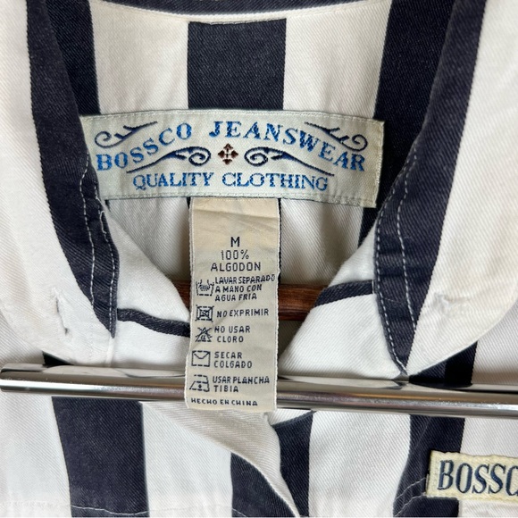 BOSSCO Jeanswear Italian Designed Sleeveless Size M 100% Cotton Vtg Style 0327 - Picture 8 of 15